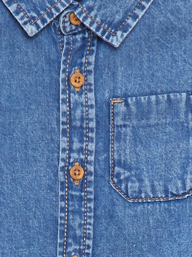 Chemise en jean regular fit Bleu - Kiabi