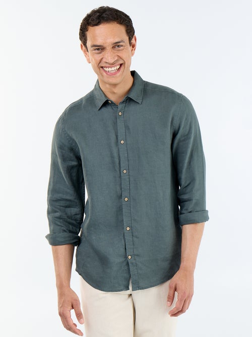 Chemise en lin - Kiabi