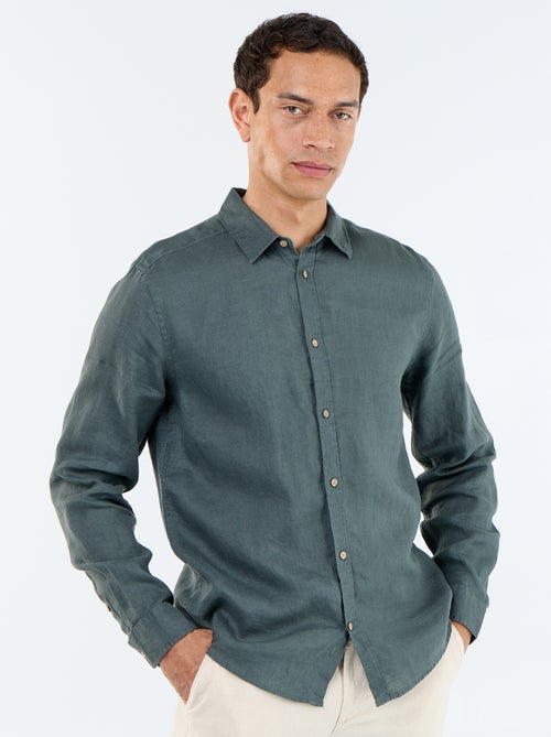 Chemise en lin - Kiabi