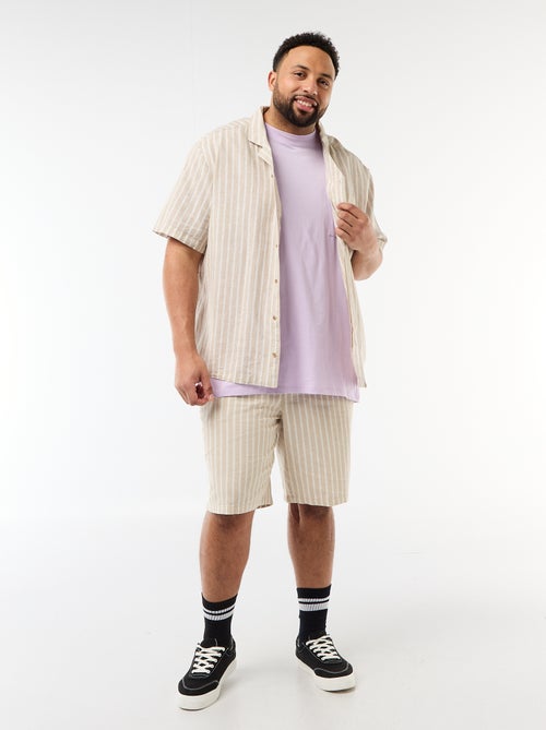 Chemise en lin mélangé - Kiabi