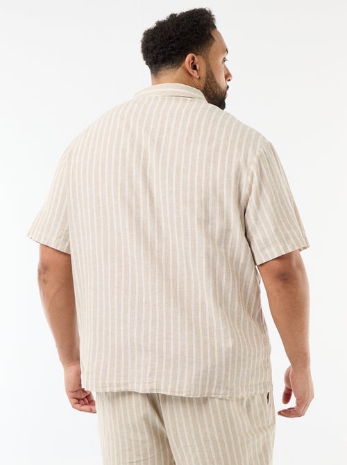 Chemise en lin mélangé - Kiabi