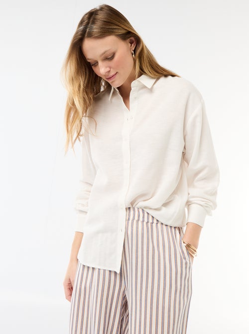 Chemise en lin mélangé - Kiabi Chemise en lin mélangé - Kiabi