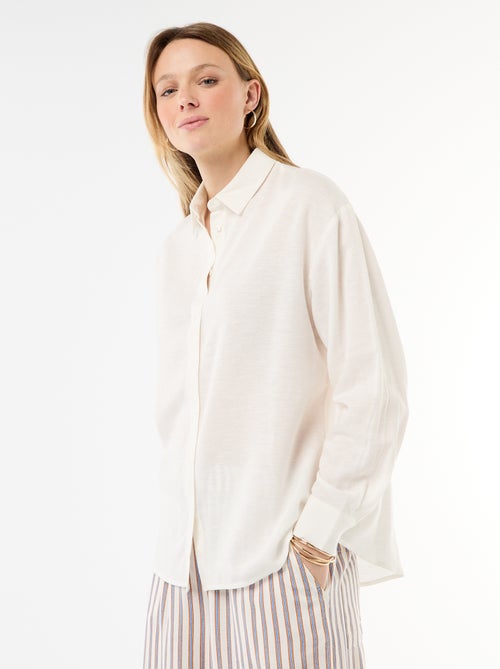 Chemise en lin mélangé - Kiabi Chemise en lin mélangé - Kiabi