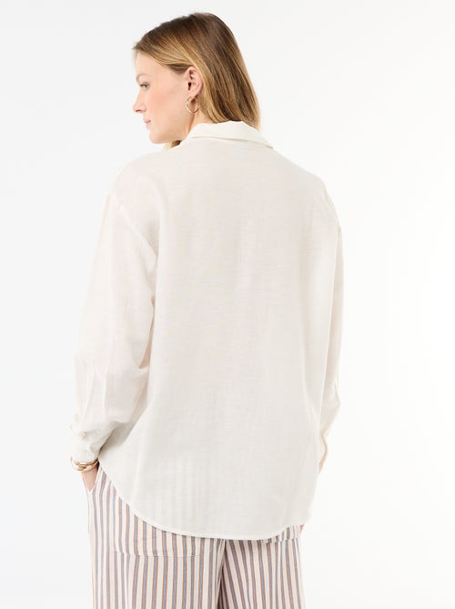 Chemise en lin mélangé - Kiabi Chemise en lin mélangé - Kiabi