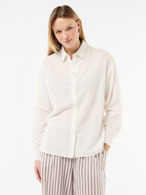 Chemise en lin mélangé - Kiabi Chemise en lin mélangé - Kiabi