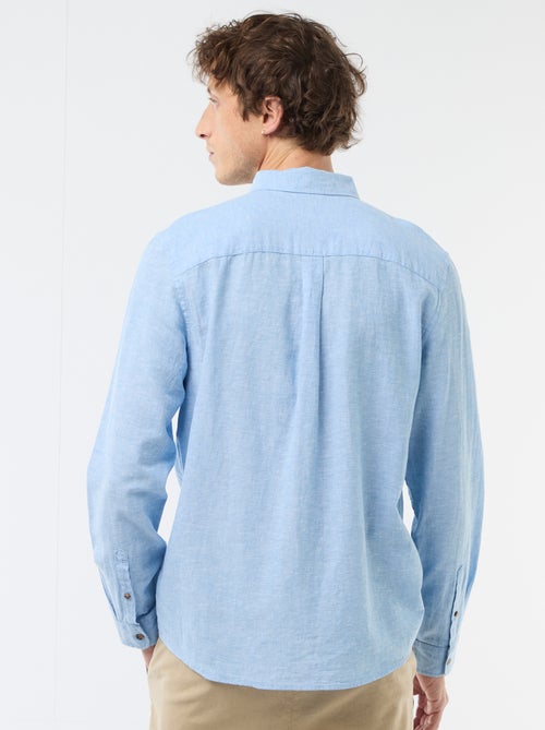 Chemise en lin mélangé - Kiabi