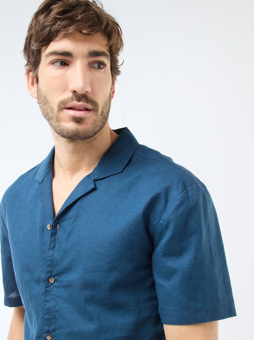 Chemise en lin mélangé - Kiabi