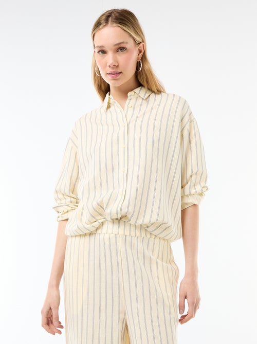 Chemise en lin mélangé - Kiabi