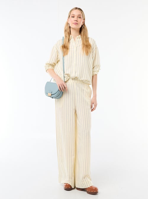 Chemise en lin mélangé - Kiabi