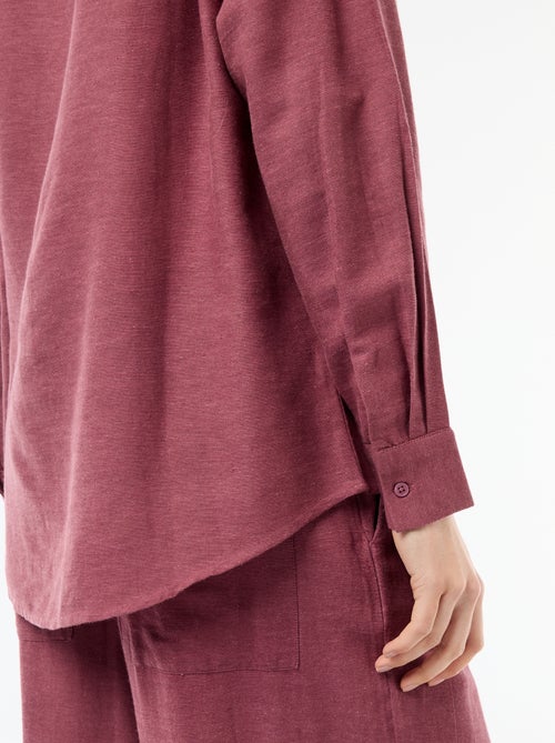 Chemise en lin mélangé - Kiabi