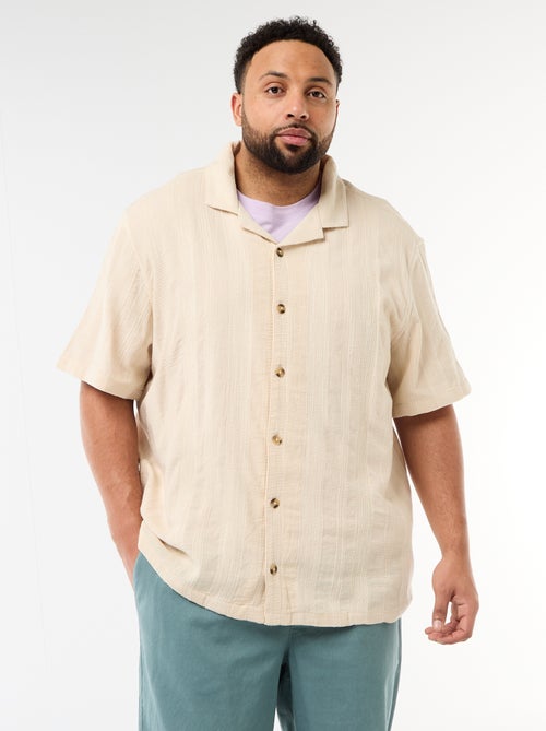 Chemise en maille fantaisie à manches courtes - Kiabi