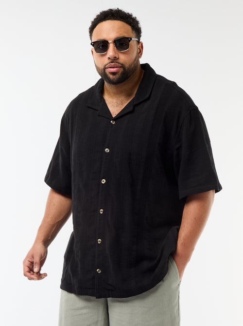 Chemise en maille fantaisie à manches courtes - Kiabi