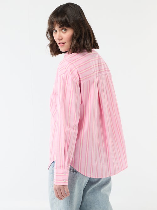 Chemise en popeline à manches longues - Kiabi