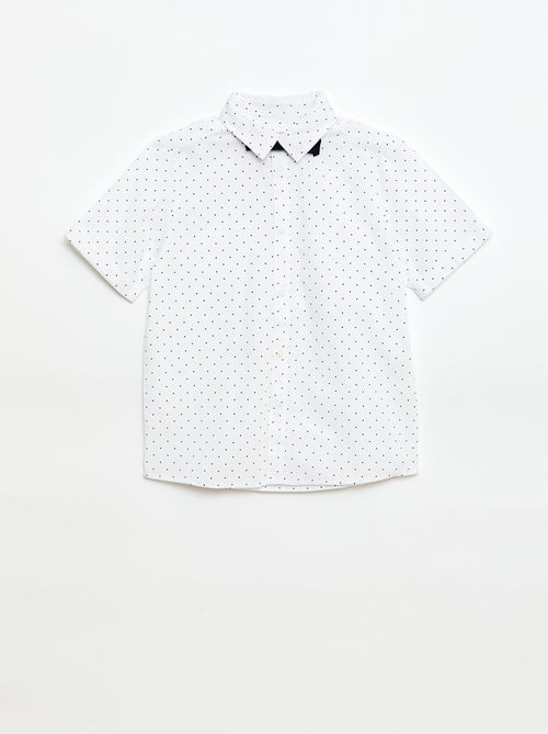 Chemise en popeline avec nœud papillon - Kiabi