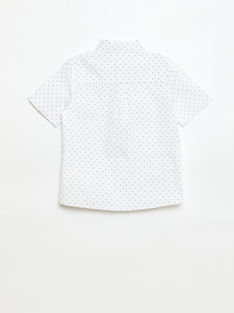 Chemise en popeline avec nœud papillon Blanc - Kiabi