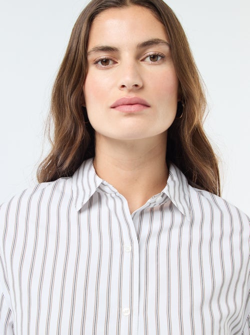 Chemise en popeline rayée - Kiabi