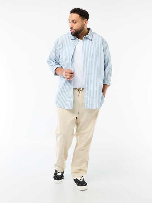 Chemise en popeline rayée - Kiabi