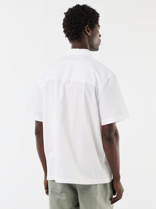 Chemise en seesucker à manches courtes - Kiabi