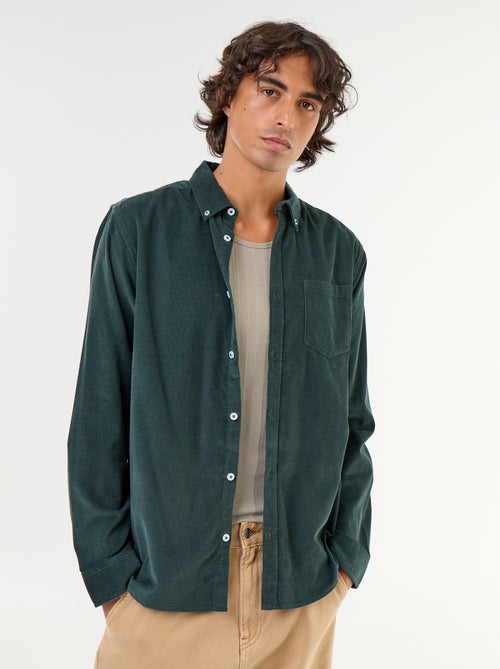 Chemise en velours côtelé - Kiabi