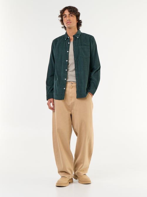 Chemise en velours côtelé - Kiabi