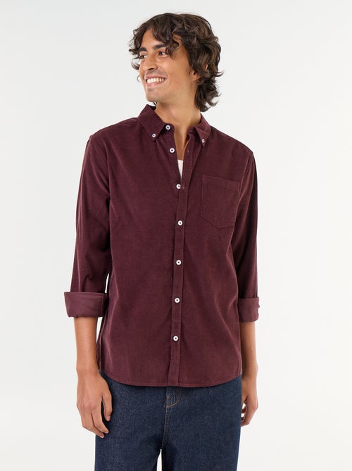 Chemise en velours côtelé - Kiabi