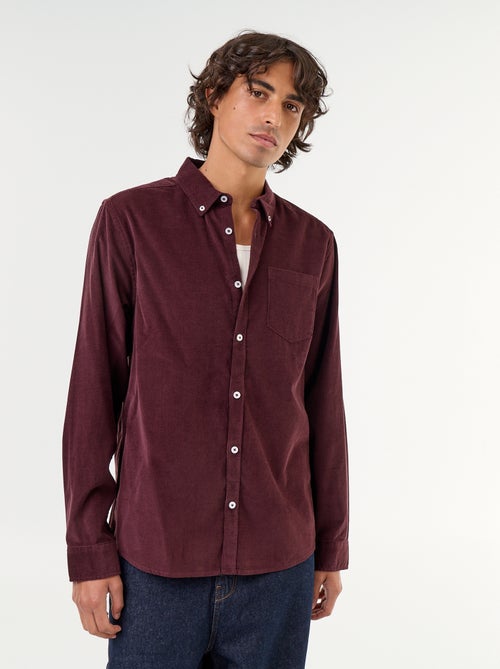 Chemise en velours côtelé - Kiabi