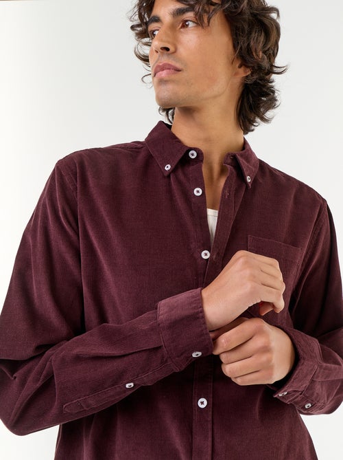 Chemise en velours côtelé - Kiabi