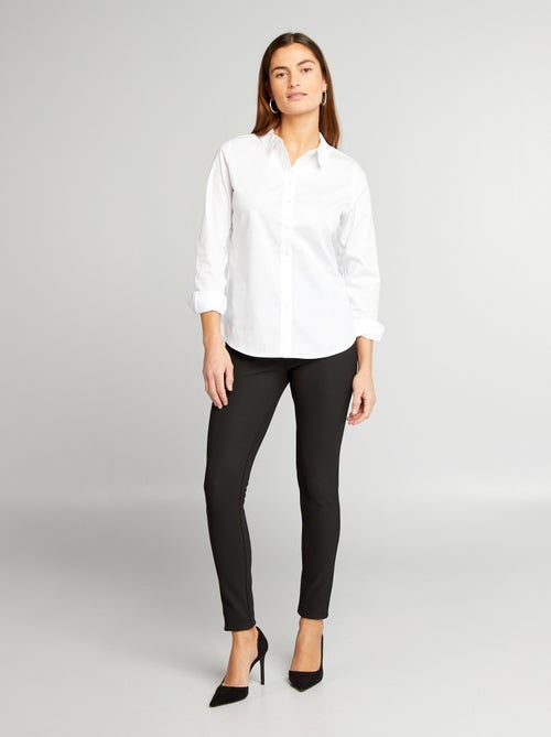 Chemise fittée col italien - Kiabi