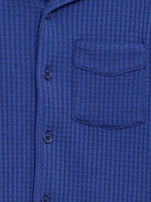 Chemise gaufrée unie - Kiabi