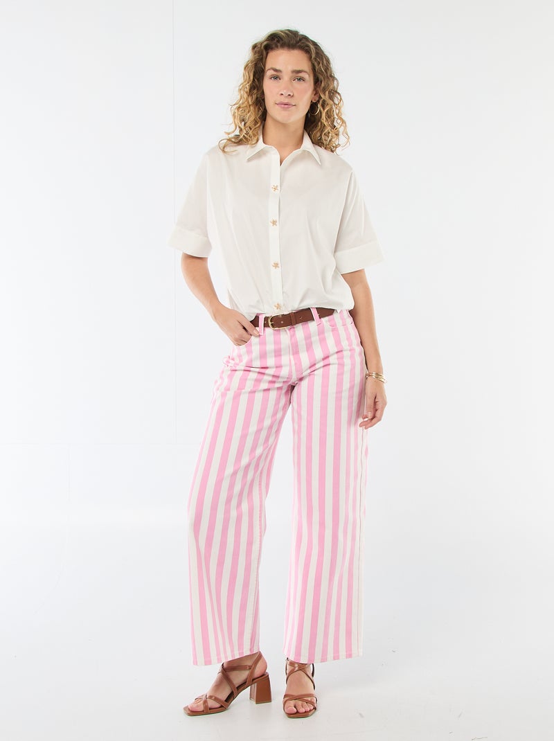 Chemise large à boutons étoiles Blanc - Kiabi