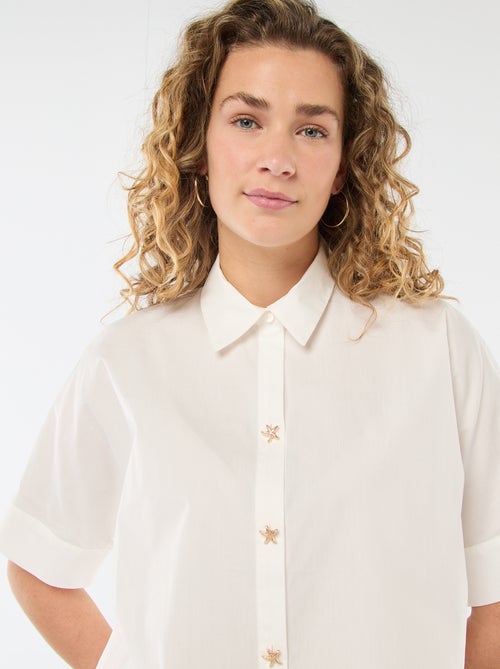 Chemise large à boutons étoiles - Kiabi