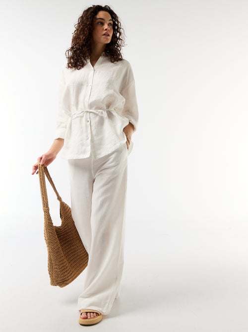 Chemise longue unie - Kiabi