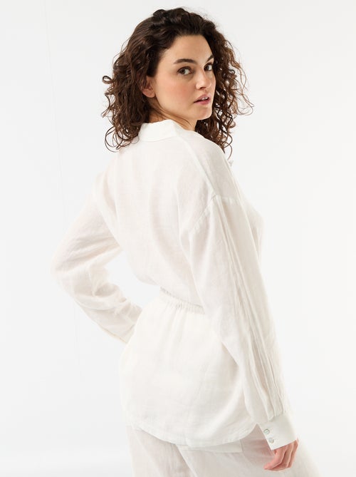 Chemise longue unie - Kiabi