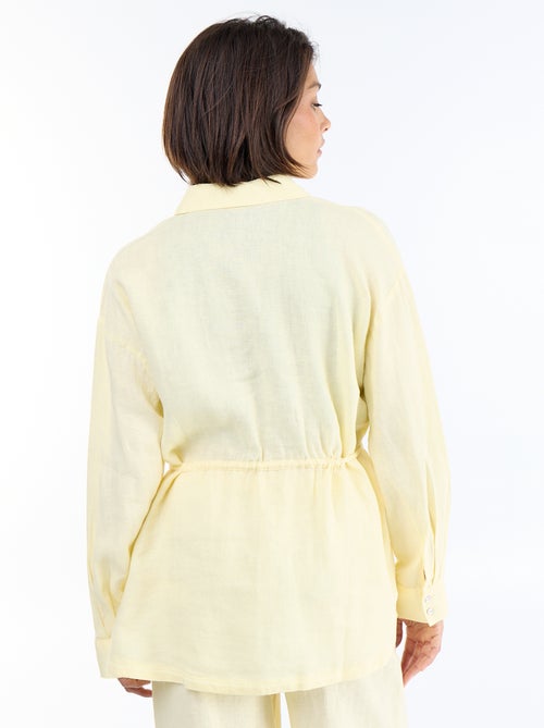Chemise longue unie - Kiabi