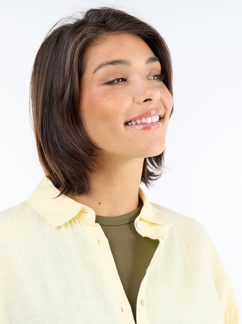 Chemise longue unie - Kiabi