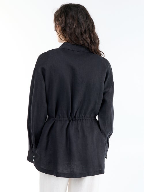 Chemise longue unie - Kiabi