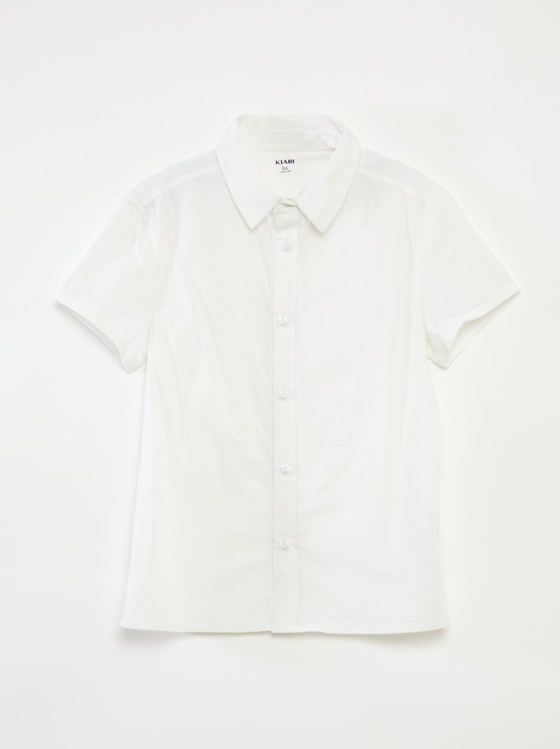 Chemise manches courtes - collection facile à enfiler Blanc - Kiabi