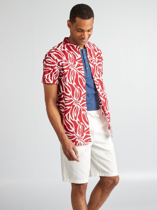 Chemise manches courtes à motif - Kiabi