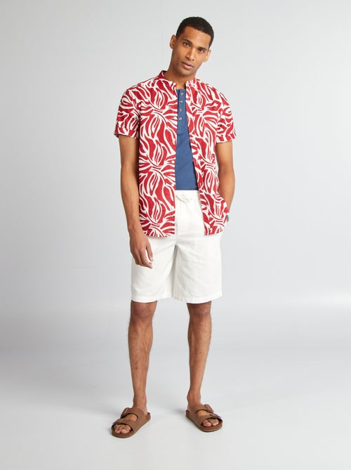 Chemise manches courtes à motif - Kiabi
