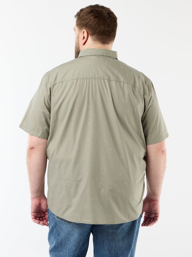 Chemise manches courtes à motif Vert - Kiabi
