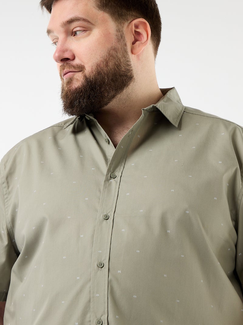 Chemise manches courtes à motif Vert - Kiabi