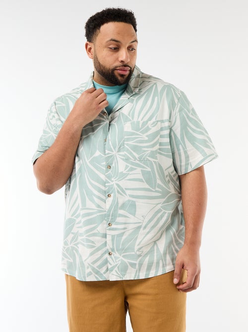 Chemise manches courtes à motif - Kiabi