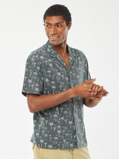 Chemise manches courtes à motif - Kiabi