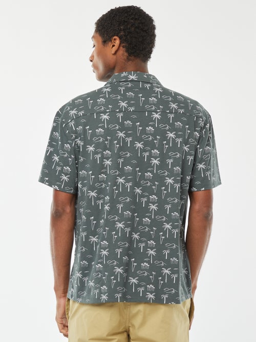 Chemise manches courtes à motif - Kiabi