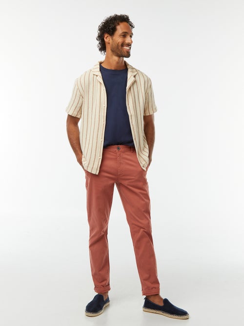 Chemise manches courtes à rayures - Kiabi