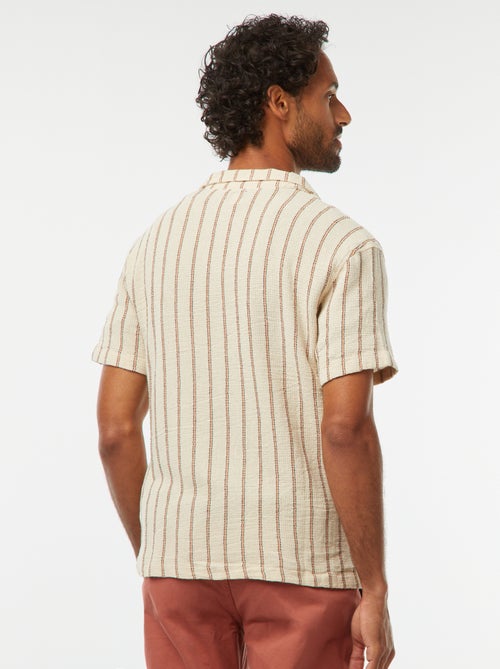 Chemise manches courtes à rayures - Kiabi