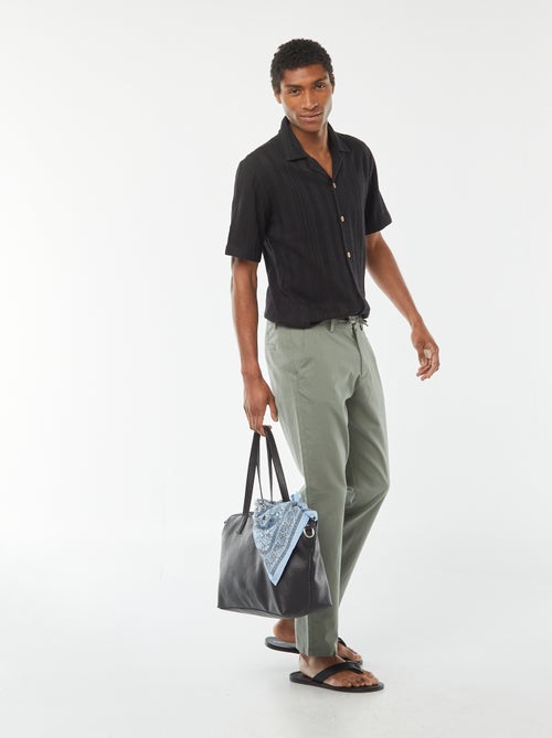 Chemise manches courtes en maille fantaisie - Kiabi