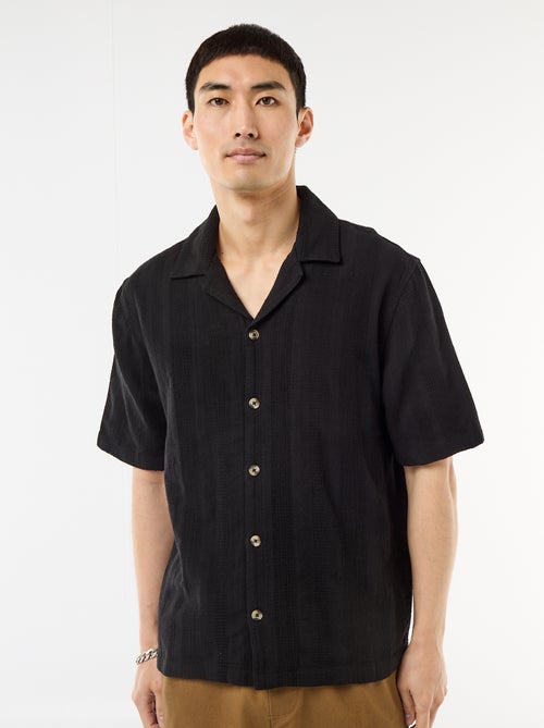 Chemise manches courtes en maille fantaisie - Kiabi