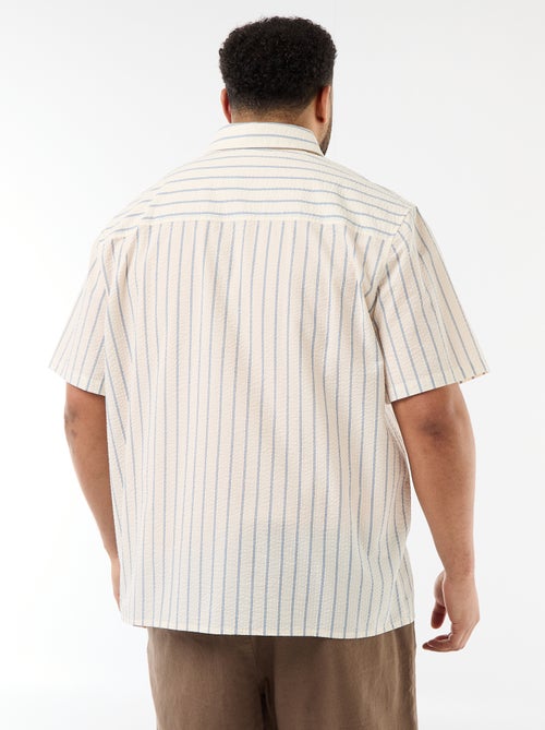 Chemise manches courtes légère à rayures - Kiabi