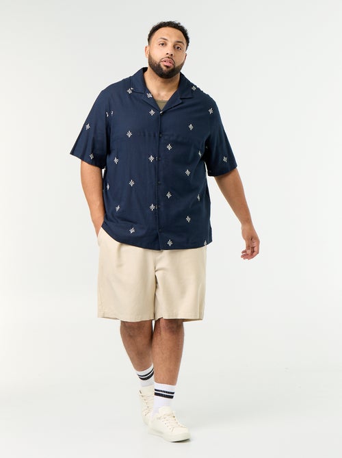 Chemise manches courtes motif - Kiabi